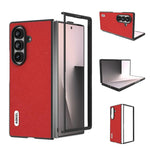 Custodia per telefono ABEEL in vera pelle con texture a croce., For Galaxy Z Fold8 Ultra 5G, For Samsung Galaxy Z Fold7 5G