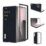 Custodia per telefono ABEEL in vera pelle con texture a croce., For Galaxy Z Fold8 Ultra 5G, For Samsung Galaxy Z Fold7 5G