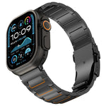 Cinturino per orologio in lega di titanio con chiusura di sicurezza a forma di I, For Apple Watch 46mm / 49mm / 45mm / 44mm, For Apple Watch 42mm / 41mm / 40mm / 38mm