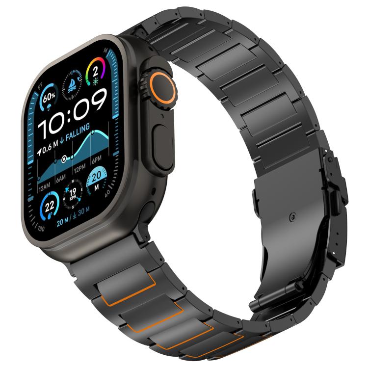Cinturino per orologio in lega di titanio con chiusura di sicurezza a forma di I, For Apple Watch 46mm / 49mm / 45mm / 44mm, For Apple Watch 42mm / 41mm / 40mm / 38mm