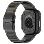 Cinturino per orologio in lega di titanio con chiusura di sicurezza a forma di I, For Apple Watch 46mm / 49mm / 45mm / 44mm, For Apple Watch 42mm / 41mm / 40mm / 38mm
