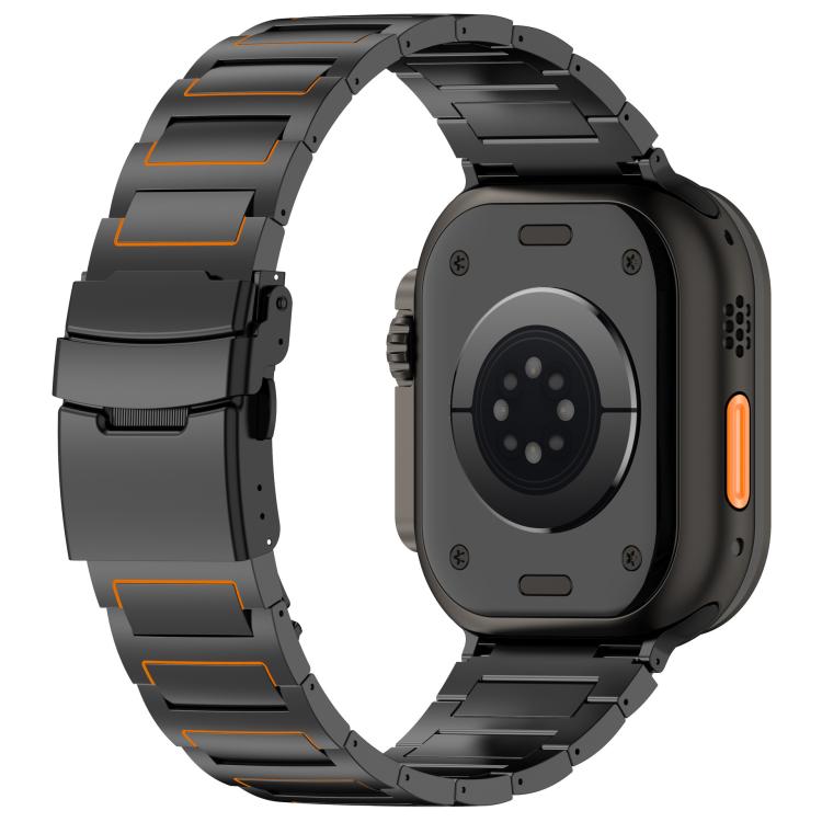 Cinturino per orologio in lega di titanio con chiusura di sicurezza a forma di I, For Apple Watch 46mm / 49mm / 45mm / 44mm, For Apple Watch 42mm / 41mm / 40mm / 38mm
