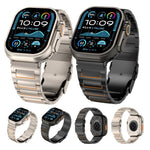 Cinturino per orologio in lega di titanio con chiusura di sicurezza a forma di I, For Apple Watch 46mm / 49mm / 45mm / 44mm, For Apple Watch 42mm / 41mm / 40mm / 38mm
