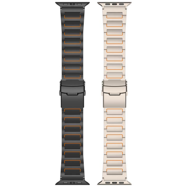 Cinturino per orologio in lega di titanio con chiusura di sicurezza a forma di I, For Apple Watch 46mm / 49mm / 45mm / 44mm, For Apple Watch 42mm / 41mm / 40mm / 38mm