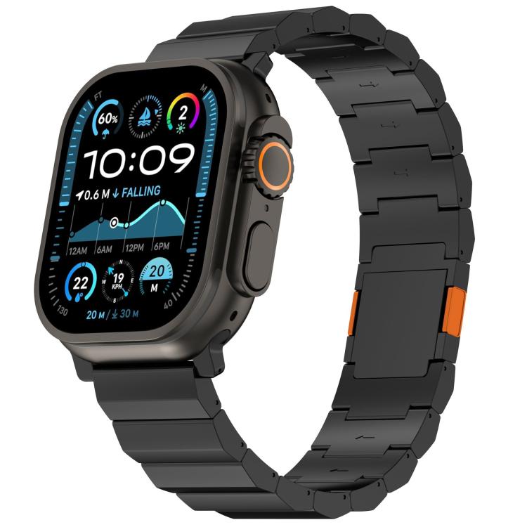 Cinturino per orologio in lega di titanio con chiusura magnetica a una sola sfera, spesso e robusto., For Apple Watch 46mm / 49mm / 45mm / 44mm, For Apple Watch 42mm / 41mm / 40mm / 38mm