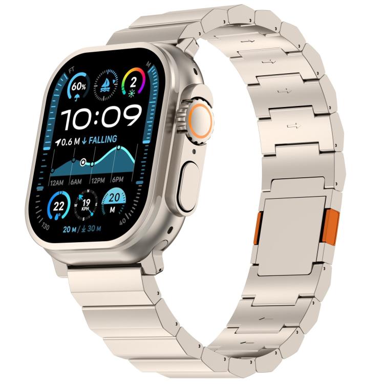 Cinturino per orologio in lega di titanio con chiusura magnetica a una sola sfera, spesso e robusto., For Apple Watch 46mm / 49mm / 45mm / 44mm, For Apple Watch 42mm / 41mm / 40mm / 38mm