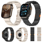 Cinturino per orologio in lega di titanio con chiusura magnetica a una sola sfera, spesso e robusto., For Apple Watch 46mm / 49mm / 45mm / 44mm, For Apple Watch 42mm / 41mm / 40mm / 38mm