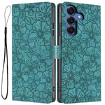 Custodia per telefono in pelle con motivo a fiori di ciliegio in rilievo, For Samsung Galaxy S26 Edge 5G, For Samsung Galaxy S26 Ultra 5G, For Samsung Galaxy S26 5G