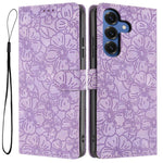Custodia per telefono in pelle con motivo a fiori di ciliegio in rilievo, For Samsung Galaxy S26 Edge 5G, For Samsung Galaxy S26 Ultra 5G, For Samsung Galaxy S26 5G