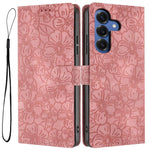 Custodia per telefono in pelle con motivo a fiori di ciliegio in rilievo, For Samsung Galaxy S26 Edge 5G, For Samsung Galaxy S26 Ultra 5G, For Samsung Galaxy S26 5G