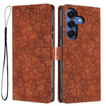 Custodia per telefono in pelle con motivo a fiori di ciliegio in rilievo, For Samsung Galaxy S26 Edge 5G, For Samsung Galaxy S26 Ultra 5G, For Samsung Galaxy S26 5G