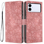 Custodia per telefono in pelle con motivo a fiori di ciliegio in rilievo, For Samsung Galaxy S26 Edge 5G, For Samsung Galaxy S26 Ultra 5G, For Samsung Galaxy S26 5G