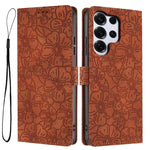 Custodia per telefono in pelle con motivo a fiori di ciliegio in rilievo, For Samsung Galaxy S26 Edge 5G, For Samsung Galaxy S26 Ultra 5G, For Samsung Galaxy S26 5G