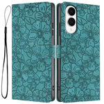 Custodia per telefono in pelle con motivo a fiori di ciliegio in rilievo, For Samsung Galaxy S25 FE 5G, For Samsung Galaxy S25 Edge 5G, For Samsung Galaxy S25 5G