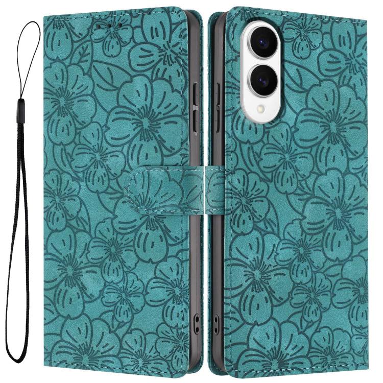 Custodia per telefono in pelle con motivo a fiori di ciliegio in rilievo, For Samsung Galaxy S25 FE 5G, For Samsung Galaxy S25 Edge 5G, For Samsung Galaxy S25 5G