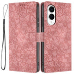 Custodia per telefono in pelle con motivo a fiori di ciliegio in rilievo, For Samsung Galaxy S25 FE 5G, For Samsung Galaxy S25 Edge 5G, For Samsung Galaxy S25 5G