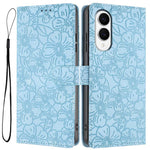 Custodia per telefono in pelle con motivo a fiori di ciliegio in rilievo, For Samsung Galaxy S25 FE 5G, For Samsung Galaxy S25 Edge 5G, For Samsung Galaxy S25 5G