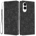 Custodia per telefono in pelle con motivo a fiori di ciliegio in rilievo, For Samsung Galaxy S25 FE 5G, For Samsung Galaxy S25 Edge 5G, For Samsung Galaxy S25 5G