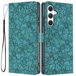 Custodia per telefono in pelle con motivo a fiori di ciliegio in rilievo, For Samsung Galaxy S25 FE 5G, For Samsung Galaxy S25 Edge 5G, For Samsung Galaxy S25 5G