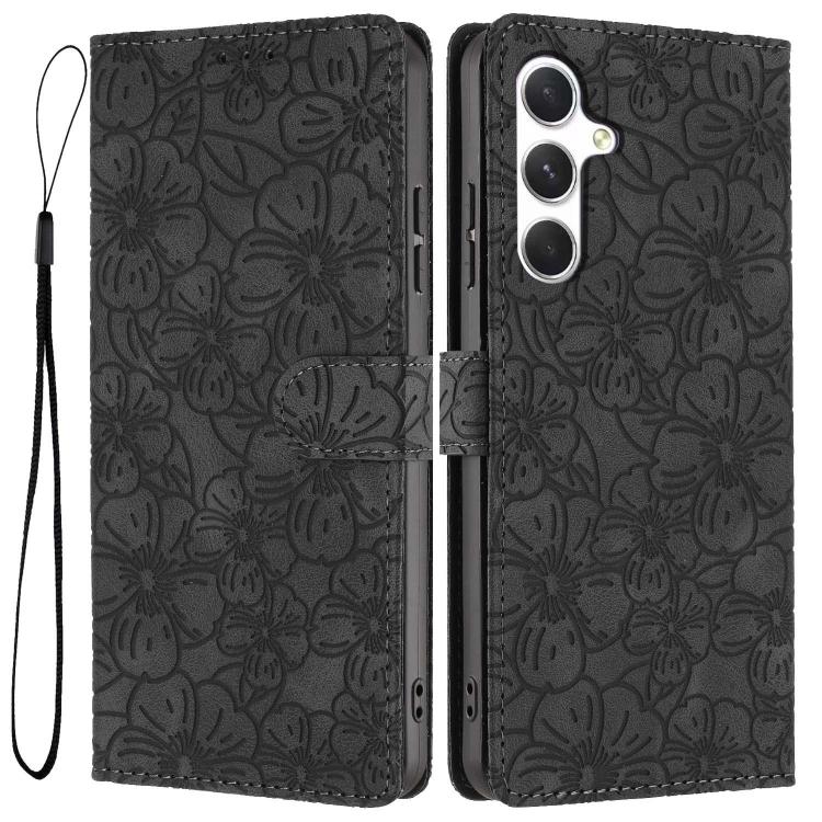 Custodia per telefono in pelle con motivo a fiori di ciliegio in rilievo, For Samsung Galaxy S25 FE 5G, For Samsung Galaxy S25 Edge 5G, For Samsung Galaxy S25 5G