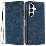 Custodia per telefono in pelle con motivo a fiori di ciliegio in rilievo, For Samsung Galaxy S25+ 5G, For Samsung Galaxy S25 Ultra 5G, For Samsung Galaxy S24 FE 5G