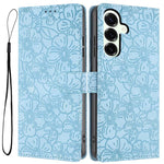 Custodia per telefono in pelle con motivo a fiori di ciliegio in rilievo, For Samsung Galaxy S25 FE 5G, For Samsung Galaxy S25 Edge 5G, For Samsung Galaxy S25 5G