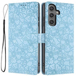 Custodia per telefono in pelle con motivo a fiori di ciliegio in rilievo, For Samsung Galaxy S23 FE 5G, For Samsung Galaxy S23 Ultra 5G, For Samsung Galaxy S23+ 5G