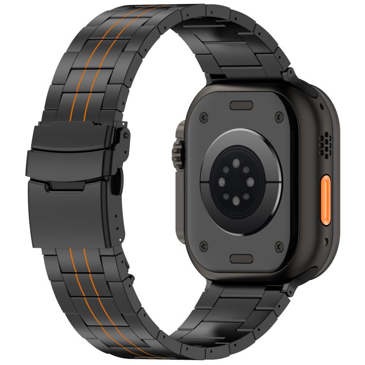 Cinturino per orologio in lega di titanio con chiusura di sicurezza a tre sfere, For Apple Watch 46mm / 49mm / 45mm / 44mm, For Apple Watch 42mm / 41mm / 40mm / 38mm