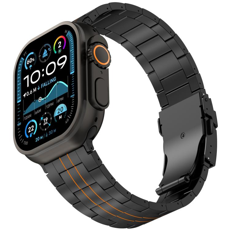 Cinturino per orologio in lega di titanio con chiusura di sicurezza a tre sfere, For Apple Watch 46mm / 49mm / 45mm / 44mm, For Apple Watch 42mm / 41mm / 40mm / 38mm