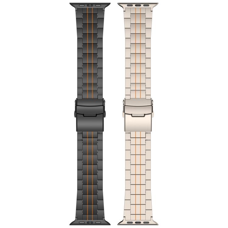 Cinturino per orologio in lega di titanio con chiusura di sicurezza a tre sfere, For Apple Watch 46mm / 49mm / 45mm / 44mm, For Apple Watch 42mm / 41mm / 40mm / 38mm