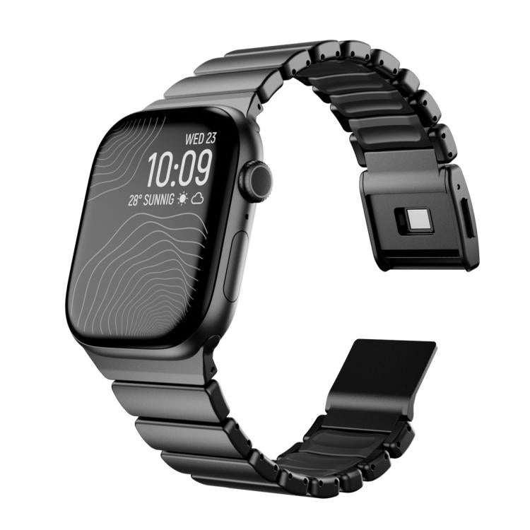 Cinturino per orologio in acciaio inossidabile con fibbia magnetica Norman integrata a una sola perlina, For Apple Watch 46mm / 49mm / 45mm / 44mm
