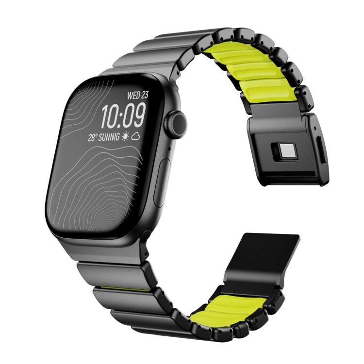 Cinturino per orologio in acciaio inossidabile con fibbia magnetica Norman integrata a una sola perlina, For Apple Watch 46mm / 49mm / 45mm / 44mm