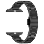 Cinturino per orologio in lega di titanio con fibbia a farfalla a tre perline, vestibilità aderente., For Apple Watch 46mm / 49mm / 45mm / 44mm, For Apple Watch 42mm / 41mm / 40mm / 38mm