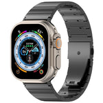 Cinturino per orologio in lega di titanio con fibbia piatta a sgancio rapido a una sola perlina, For Apple Watch 46mm / 49mm / 45mm / 44mm, For Apple Watch 42mm / 41mm / 40mm / 38mm