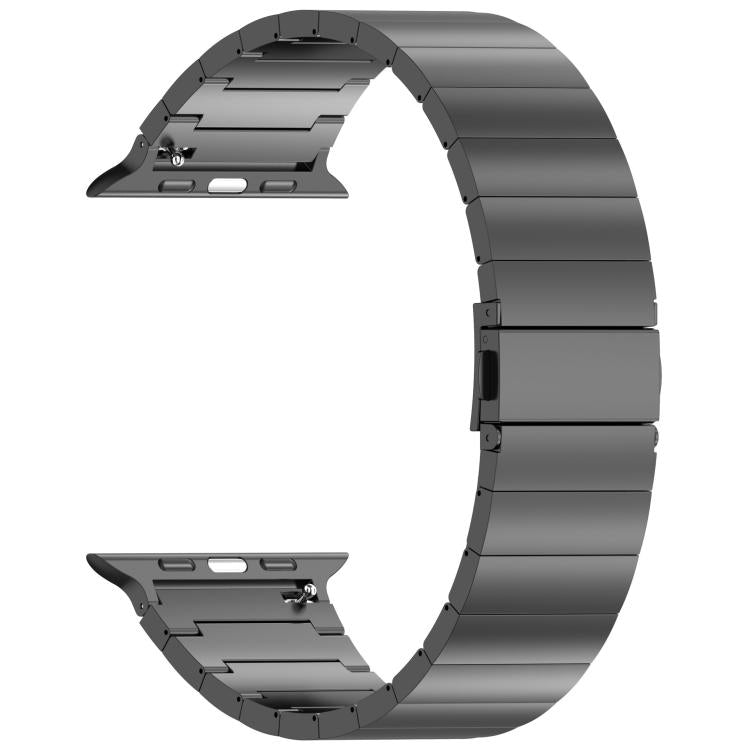 Cinturino per orologio in lega di titanio con fibbia piatta a sgancio rapido a una sola perlina, For Apple Watch 46mm / 49mm / 45mm / 44mm, For Apple Watch 42mm / 41mm / 40mm / 38mm