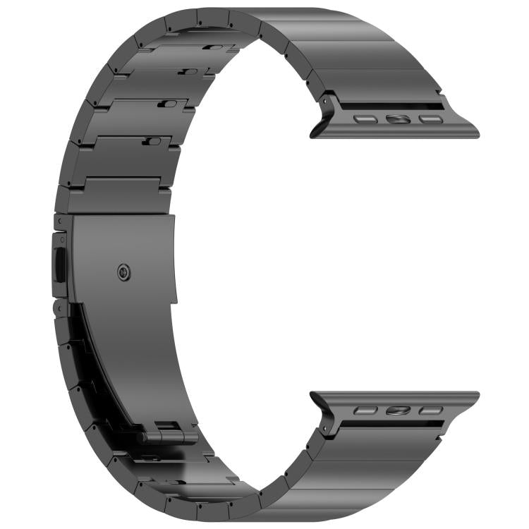 Cinturino per orologio in lega di titanio con fibbia piatta a sgancio rapido a una sola perlina, For Apple Watch 46mm / 49mm / 45mm / 44mm, For Apple Watch 42mm / 41mm / 40mm / 38mm