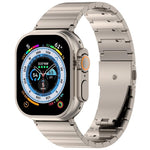 Cinturino per orologio in lega di titanio con fibbia piatta a sgancio rapido a una sola perlina, For Apple Watch 46mm / 49mm / 45mm / 44mm, For Apple Watch 42mm / 41mm / 40mm / 38mm