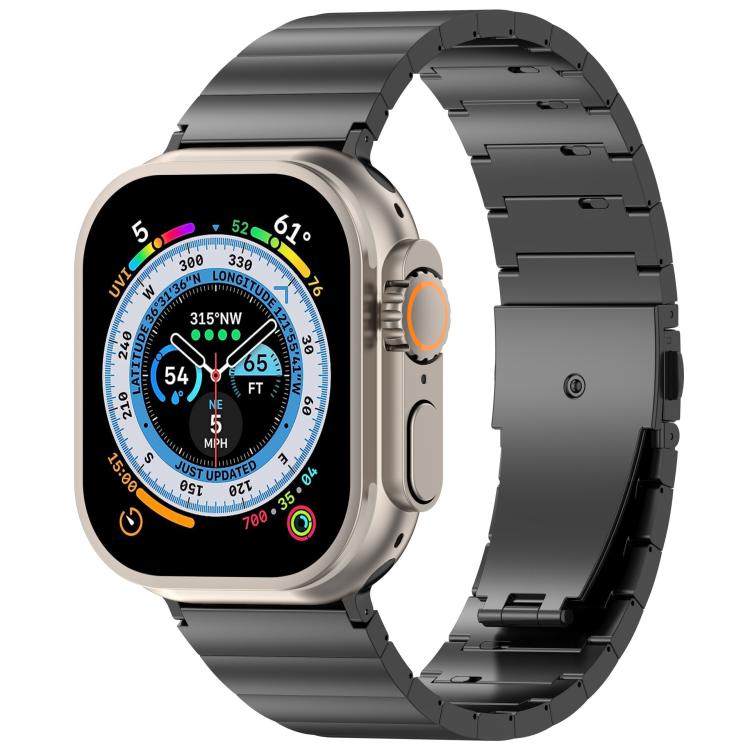 Cinturino per orologio in lega di titanio con fibbia piatta a sgancio rapido a una sola perlina, For Apple Watch 46mm / 49mm / 45mm / 44mm, For Apple Watch 42mm / 41mm / 40mm / 38mm