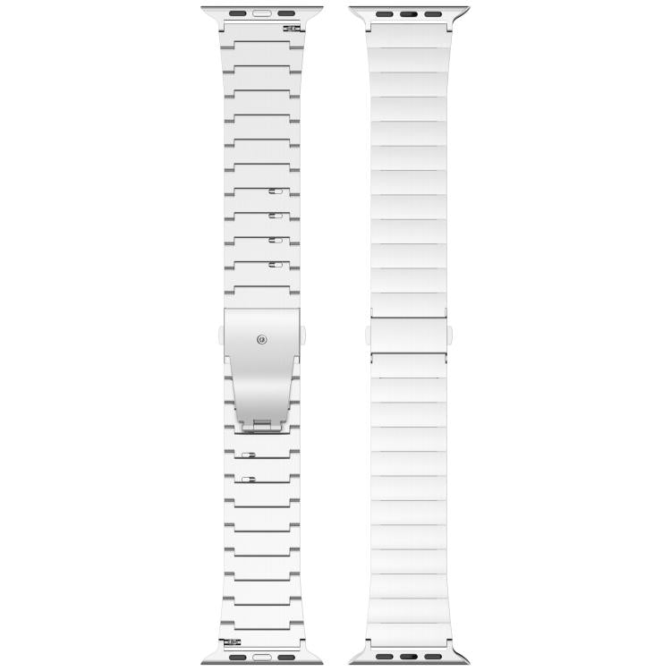 Cinturino per orologio in lega di titanio con fibbia piatta a sgancio rapido a una sola perlina, For Apple Watch 46mm / 49mm / 45mm / 44mm, For Apple Watch 42mm / 41mm / 40mm / 38mm