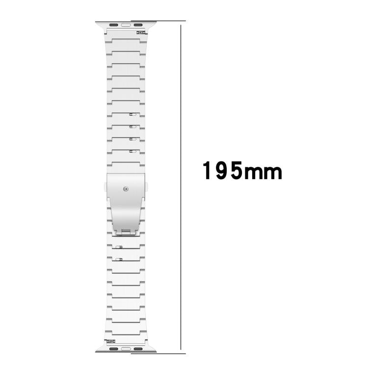 Cinturino per orologio in lega di titanio con fibbia piatta a sgancio rapido a una sola perlina, For Apple Watch 46mm / 49mm / 45mm / 44mm, For Apple Watch 42mm / 41mm / 40mm / 38mm