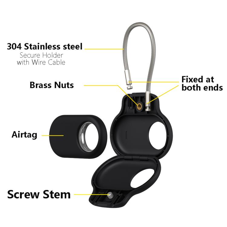 Localizzatore di posizionamento con filo d'acciaio e copertura protettiva in silicone, For Samsung Galaxy SmartTag