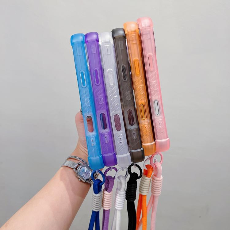 Custodia ibrida 3 in 1 MagSafe in TPU opaco trasparente con cinturino da polso., For iPhone 15 Pro Max, For iPhone 15 Pro, For iPhone 15 Plus, For iPhone 15