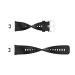 Cinturino per orologio xDfind in silicone con fibbia in acciaio color argento tinta unita, For Huawei Watch Fit New