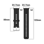 Cinturino per orologio xDfind in silicone con fibbia in acciaio color argento tinta unita, For Huawei Watch Fit New