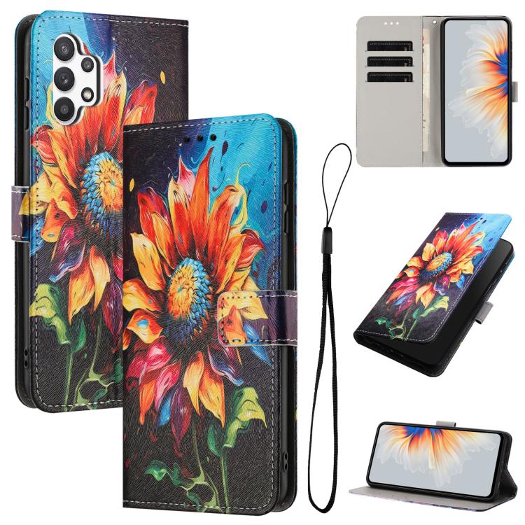 Custodia per telefono in pelle con motivo a colori, For Samsung Galaxy A54 5G, For Samsung Galaxy A13 4G / 5G, For Samsung Galaxy XCover6 Pro