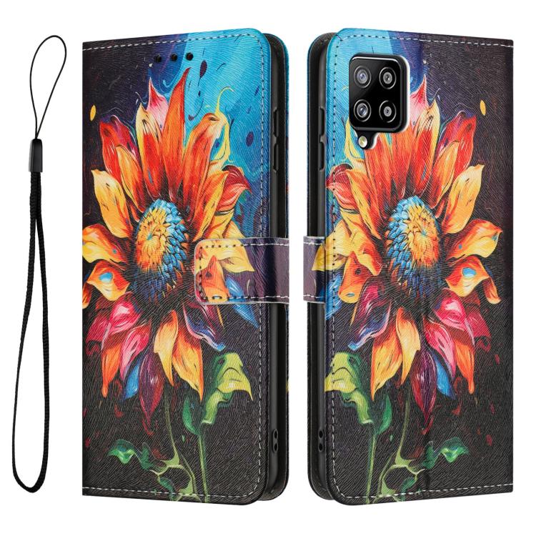 Custodia per telefono in pelle con motivo a colori, For Samsung Galaxy A22 4G / M32 4G, For Samsung Galaxy XCover 5, For Samsung Galaxy A22 5G / A22s 5G