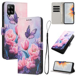 Custodia per telefono in pelle con motivo a colori, For Samsung Galaxy A22 4G / M32 4G, For Samsung Galaxy XCover 5, For Samsung Galaxy A22 5G / A22s 5G