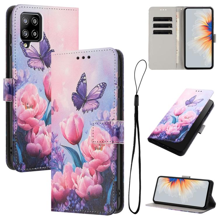 Custodia per telefono in pelle con motivo a colori, For Samsung Galaxy A22 4G / M32 4G, For Samsung Galaxy XCover 5, For Samsung Galaxy A22 5G / A22s 5G