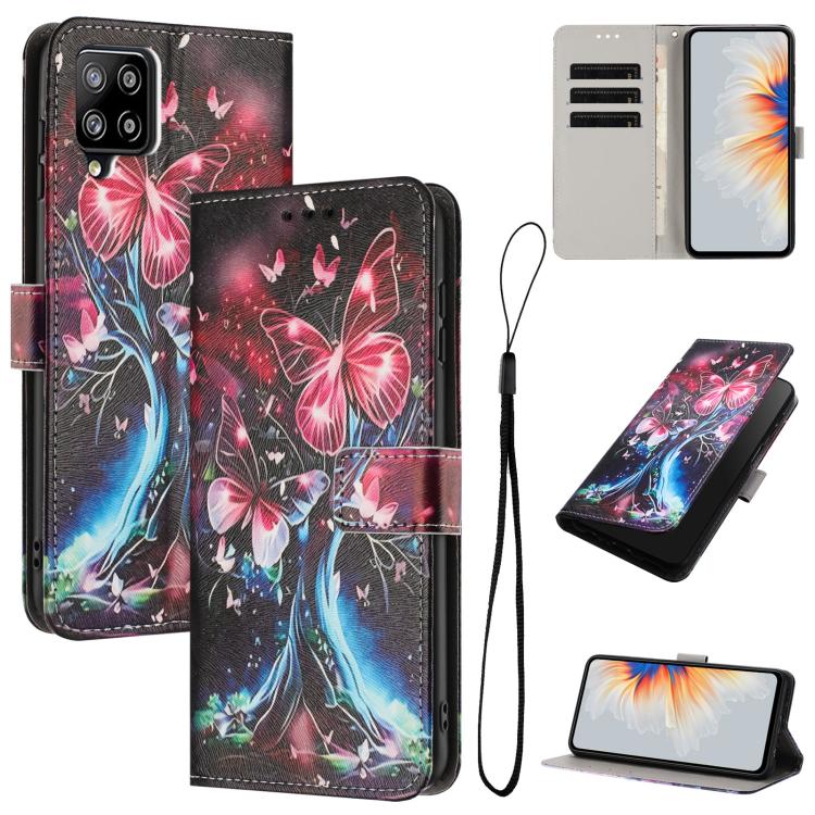 Custodia per telefono in pelle con motivo a colori, For Samsung Galaxy A22 4G / M32 4G, For Samsung Galaxy XCover 5, For Samsung Galaxy A22 5G / A22s 5G