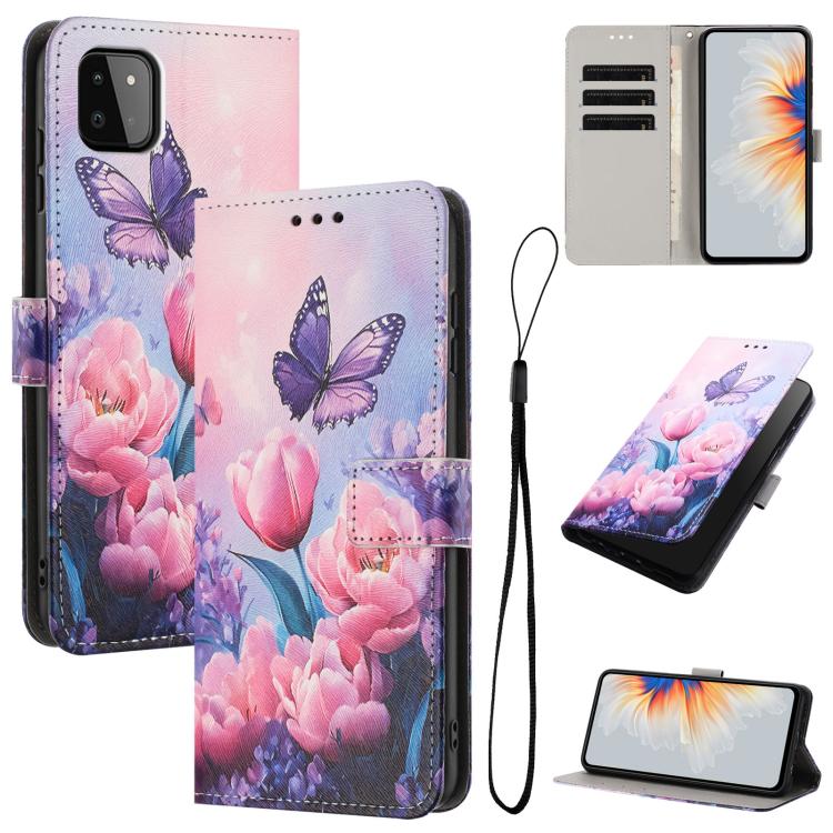 Custodia per telefono in pelle con motivo a colori, For Samsung Galaxy A22 4G / M32 4G, For Samsung Galaxy XCover 5, For Samsung Galaxy A22 5G / A22s 5G